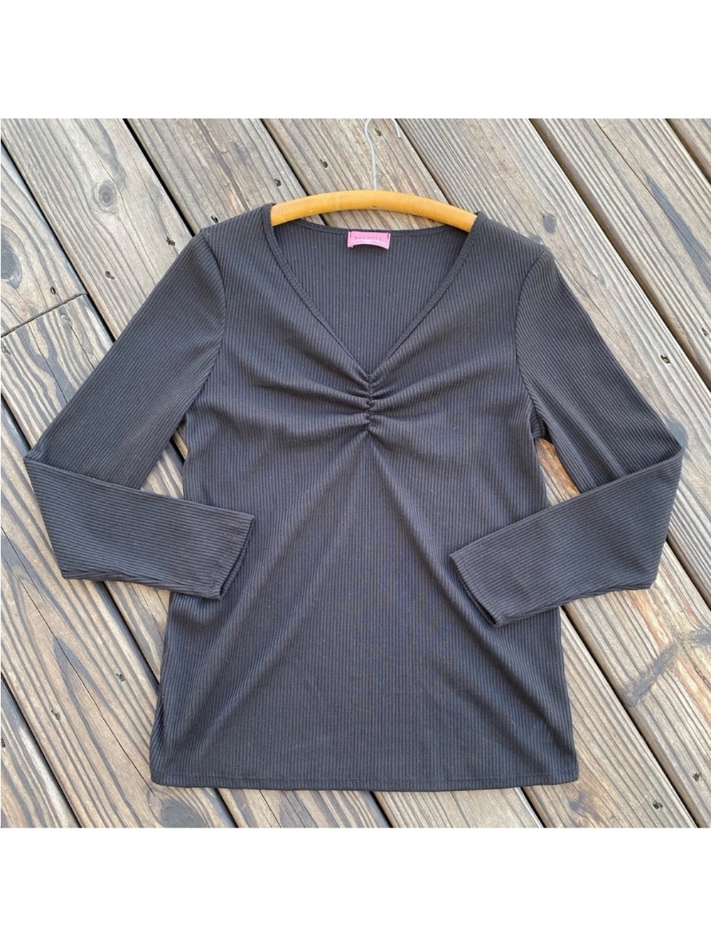 Ragdoll Ribbed Top Gathered Bust Detail